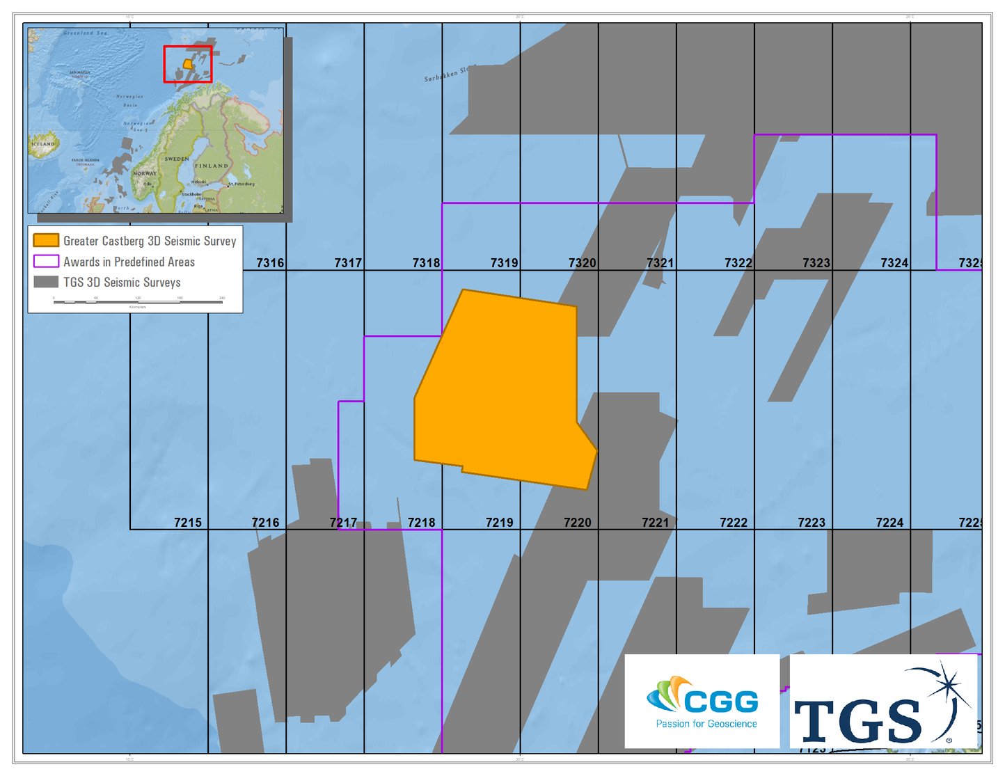 TGS and CGG announce the Greater Castberg TopSeis survey in the Barents Sea